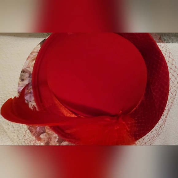 Vintage RED Miss Bierner Michael Howard 100% Wool Hat Made in U.S.A. With Box main image 10